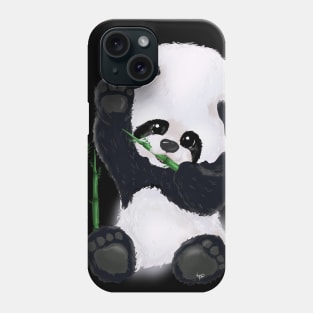 Panda Bear baby eating and waving tenderly Hoodie Phone Case