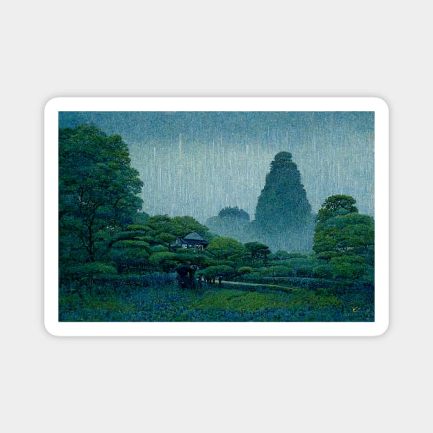 Rainy Evenings Magnet by RLP.Art