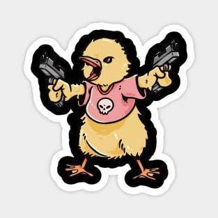 Duckin' and Shootin': Quacktastic Firearms Design Magnet