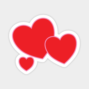 Red Hearts Magnet