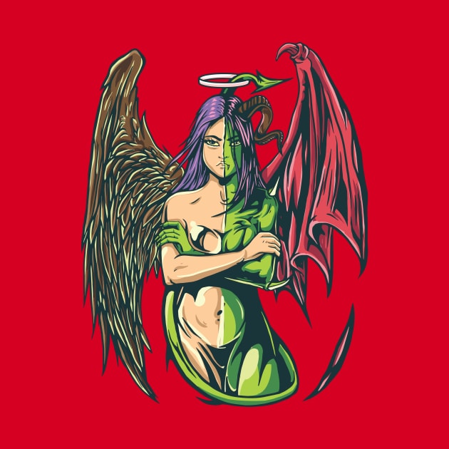 Half Angel - Half Devil by Printaha