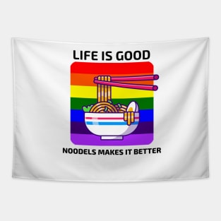 Life is good Noodles makes it better Tapestry