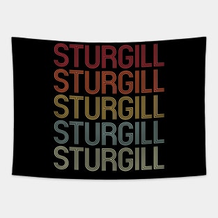 Retro Sturgill Wordmark Repeat - Vintage Style Tapestry