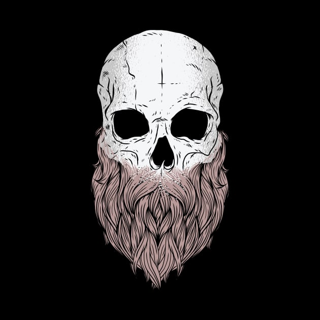 skull for dad with beards by Midoart