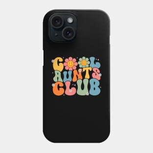 Cool Aunts Club Groovy Retro Smile Aunt Auntie Mother's Day Phone Case