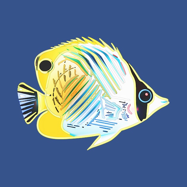 Butterflyfish Line Art Design by PhotoArts