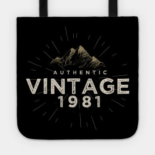 Authentic Vintage 1981 Birthday Design Tote