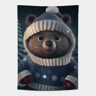 Cute Christmas Hamster Tapestry