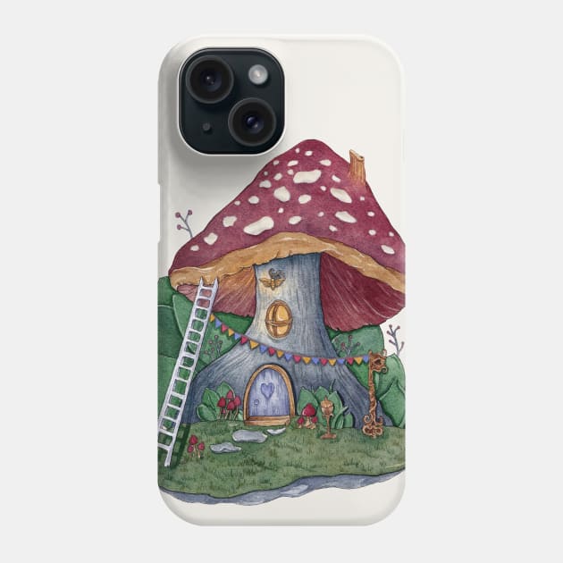 Mushroom House Phone Case by Pearl and Plam