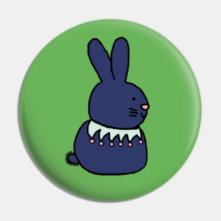 Blue Bunny Rabbit Pin