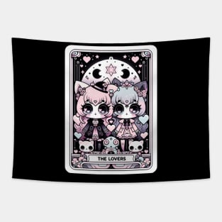 The Lovers Tarot Card Kawaii Pastel Goth Creepy Cute Anime Tapestry