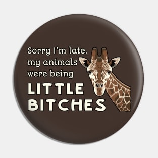 Little bitches - giraffe Pin