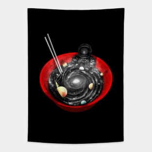 Space Ramen Bath Tapestry