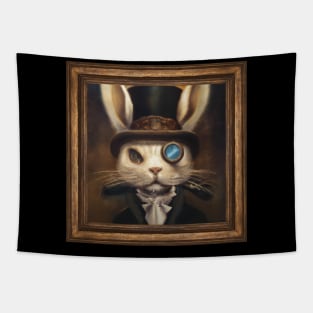 Steampunk Rabbit Self Portrait Tapestry