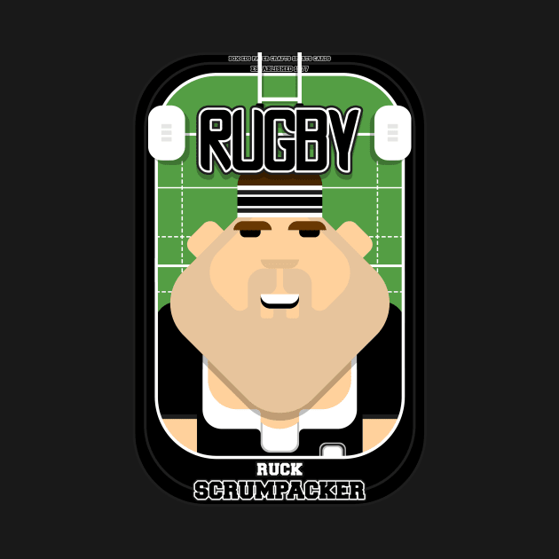 Rugby Black - Ruck Scrumpacker - Bob version by Boxedspapercrafts