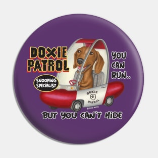 fun cute fur baby doxie dog with Dachshund Driving classic car Pin