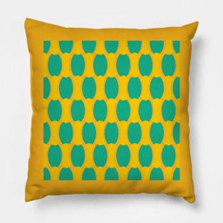 Green and Gold Pattern Pillow