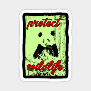 protect wildlife - panda Magnet