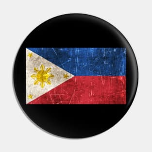 Vintage Aged and Scratched Filipino Flag Pin