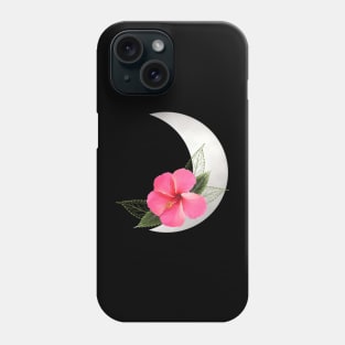 Halfmoon with Hibiskus Flower - tropical Flower Phone Case