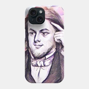 Rufus Wilmot Griswold Pink Portrait | Rufus Wilmot Griswold Artwork 8 Phone Case