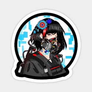 Cyberpunk girl Magnet