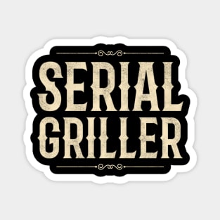 Serial Griller – Vintage BBQ Design Magnet