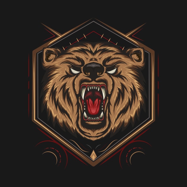 Angry bear illustration by AGORA studio