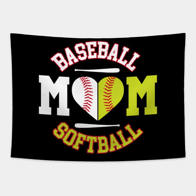 Softball Baseball Mom Ball Mom Tapestry by SnugFarm