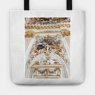 Gold European Castle Decor Tote