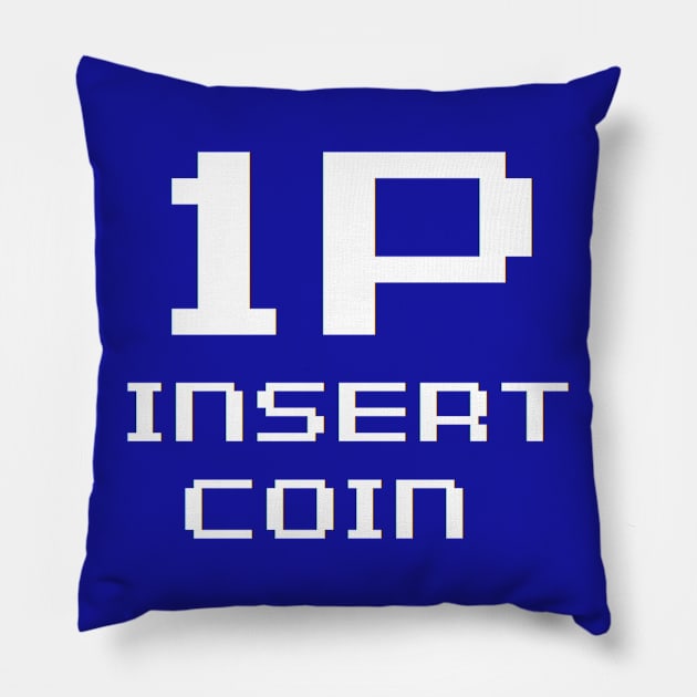 1P Insert Coin Pillow by diegocallaghan@gmail.com