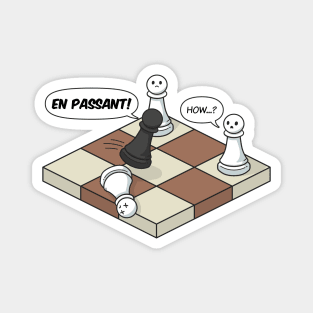 Funny En Passant Chess Comic Magnet