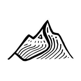 Simple Mountain Line Art T-Shirt