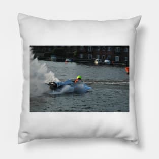 Powerboat Racing at Oulton Broad - Hydroplanes - Wayne Turner Pillow