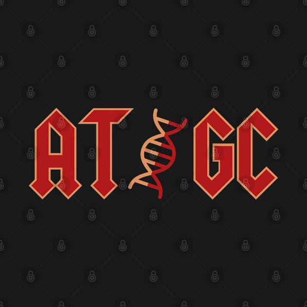 AT GC Vintage AC/DC Molecular Biology genetic code by labstud