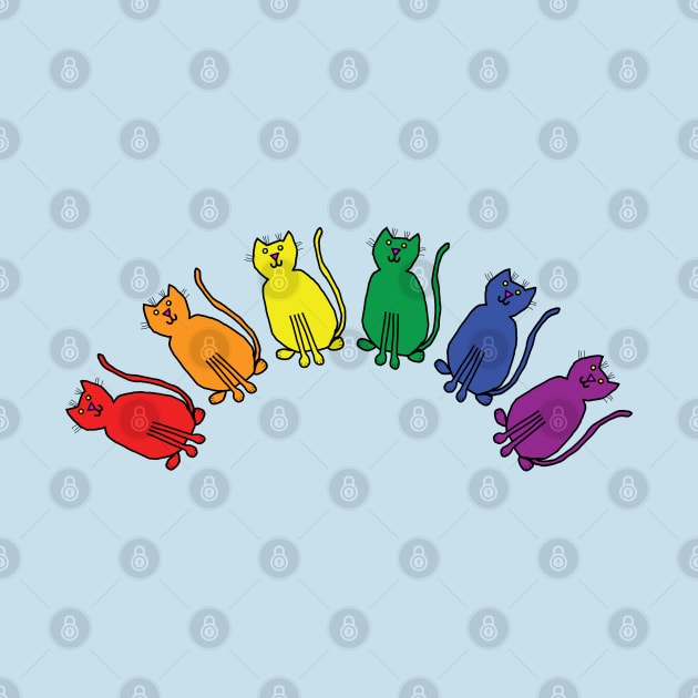 Pride Cats Rainbow by ellenhenryart