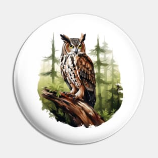 Great Horned Owl Pin