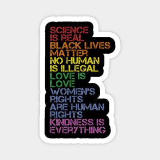 Science is Real Black Lives Matter Love Is Love T-Shirt - Human Rights Activist and Equality Magnet