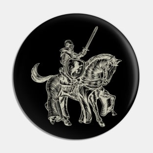 medieval knight on a horse Pin