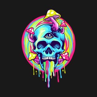 Trippy Swirl Skull T-Shirt