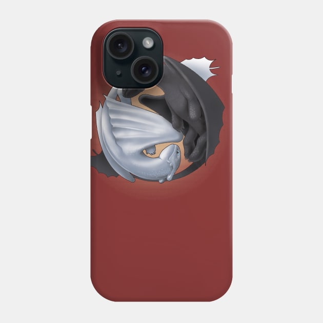 Toothless and Light Fury (How to Train Your Dragon 3) Phone Case by Fine_Design