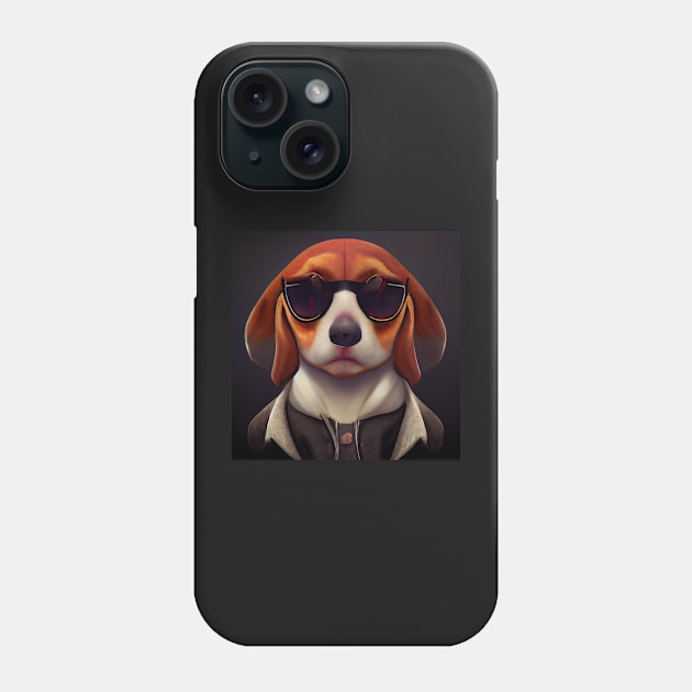 Beagle with Sunglasses - best selling Phone Case by bayamba