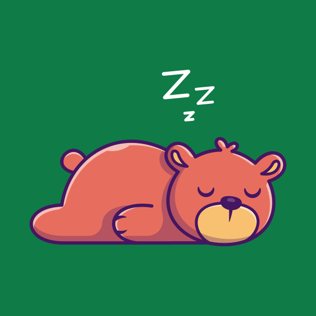 Cute Teddy Bear Sleeping Cartoon by Catalyst Labs