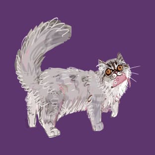 Grey sweet persian cat T-Shirt