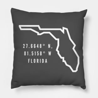 Florida Longtitude & Latitude Pillow