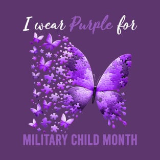 Purple Up For Military Kids Military Child Month, In April We Wear Purple T-Shirt