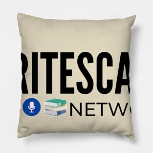 The Writescast Network - Classic Black Logo Pillow