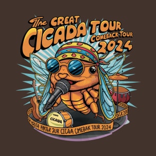 Great Cicada Comeback Tour 2024 Insect Invasion T-Shirt