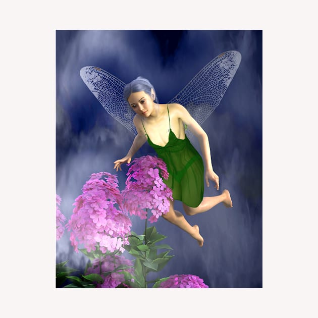 Fairy faerie flying in flowers dragonfly wings by Fantasyart123