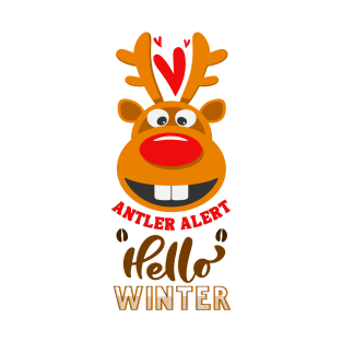 Winter's Call: Antler Alert T-Shirt